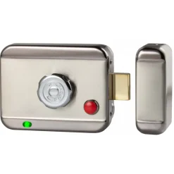Serrure électrique en applique avec bouton moleté à émission Izyx