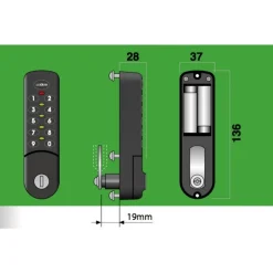 Serrure électronique à code - pour armoire et casier - Loker 20 LOKOD
