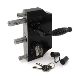 Serrure rustique noir pour portail battant - LAKQ 40 LOCINOX