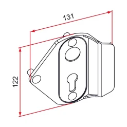 Serrure réversible à bouton poussoir - porte battante - EE TIRARD