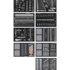 Servante d'atelier Basic XXL équipée de 377 pièces - BASIC LINE KRAFTWERK