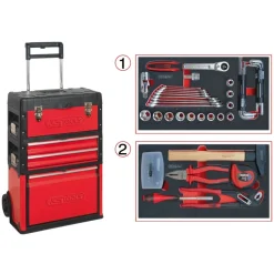 Servante d'atelier mobile - 77 outils KS TOOLS