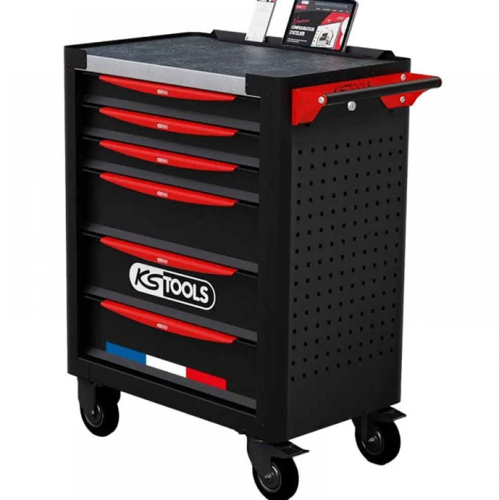 Servante d'atelier - 6 tiroirs - 364 outils KS TOOLS