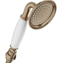 Set de douche retro avec douchette flexible et support - bronze - Louise JACOB DELAFON