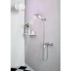 Set de douche retro avec douchette flexible et support - chromé - Louise JACOB DELAFON