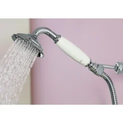 Set de douche retro avec douchette flexible et support - chromé - Louise JACOB DELAFON