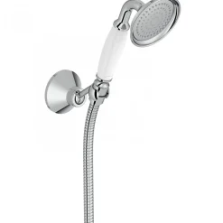 Set de douche retro avec douchette flexible et support - chromé - Louise JACOB DELAFON