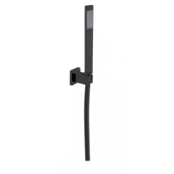 Set de douche sur applique mural en PVD noir mat brossé Dax PAINI