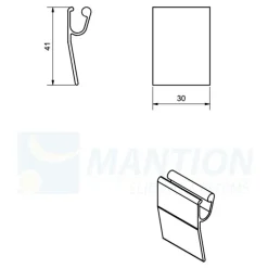 Set de 5 pinces pour fixation du bandeau de finition Win Slide 2 MANTION