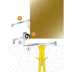 Seuil de porte d'entrée bois en aluminium- SPR BILCOCQ