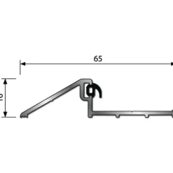Seuil de porte-fenêtre bois avec joint - longueur 0,99m - argent BILCOCQ