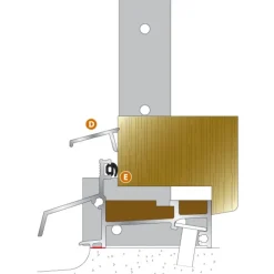 Seuil en aluminium pour porte et porte-fenêtre bois - AXL BILCOCQ