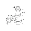 Siphon de bidet en polypropylène NICOLL