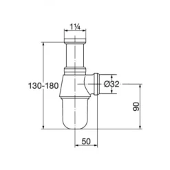 Siphon de lavabo et bidet laiton design VIEGA