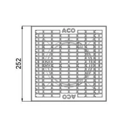 Siphon de sol bas DN110 grille polypropylène 250x250 mm A15 Europoint ACO