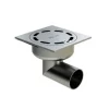 Siphon de sol inox 100x100 mm H35 mm à sortie horizontale - Netdrain Standard ACO