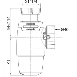 Siphon d'évier anti-vide intégré Neo Air System WIRQUIN PRO
