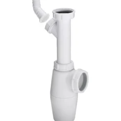 Siphon d'évier à culot démontable et prise machine à laver VIEGA