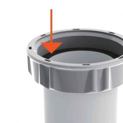 Siphon lavabo bi matière avec joints surmoulés - sortie Ø40 mm - Connectic VALENTIN