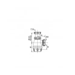 Siphon pour bidet - réglable - diamètre 32 mm VALENTIN