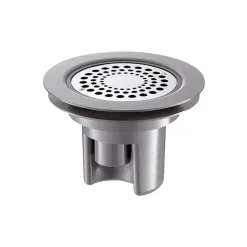 Siphon sol souple avec grille inox Ø114 mm - sortie intégrée Ø40 mm DELABIE