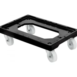 Socle 4 roues pour bacs et caisses 600x400 et 400x300mm - charge maxi 250kg GILAC