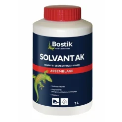 Solvant pour colle de canalisation pvc - 1 litre - AK BOSTIK