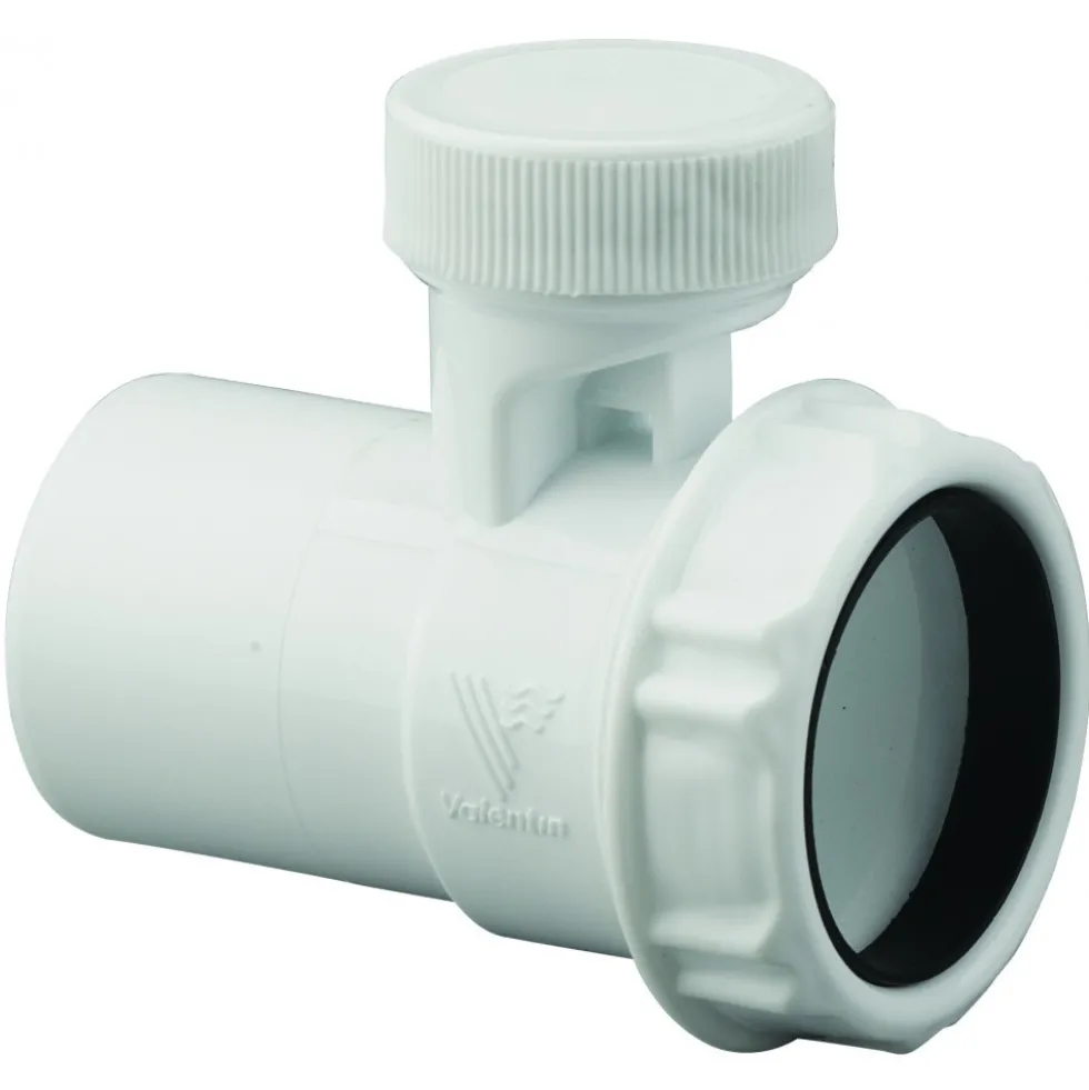 Soupape anti-vide - plastique - blanc - diamètre 40 mm VALENTIN