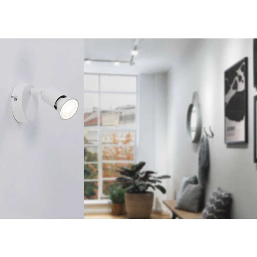 Spot Carolina max - 1x10W - GU10 - Blanc mat - 230V - Métal PAULMANN