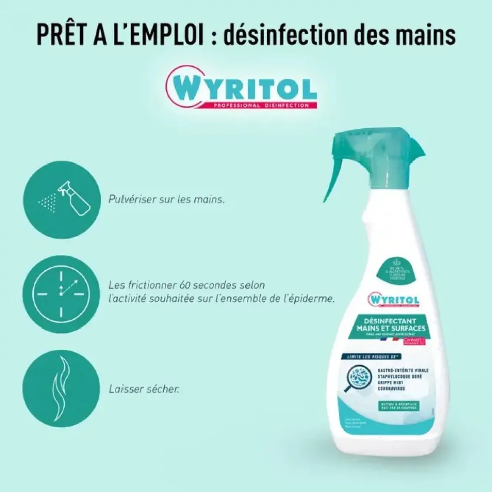 Spray désinfectant - mains et surfaces WYRITOL