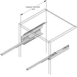 Stabilisateur latéral pour tiroirs InnoTech Atira HETTICH