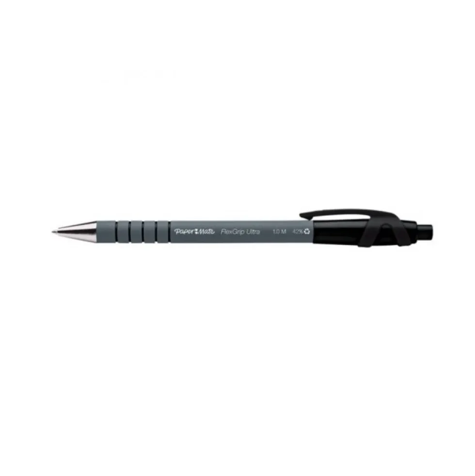 Stylo bille rétractable - PAPER MATE® FLEXGRIP ULTRA - par 12 PAPER MATE