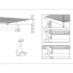 Support barre de penderie - pour tube de 25 mm - pour système suspendu ELFA