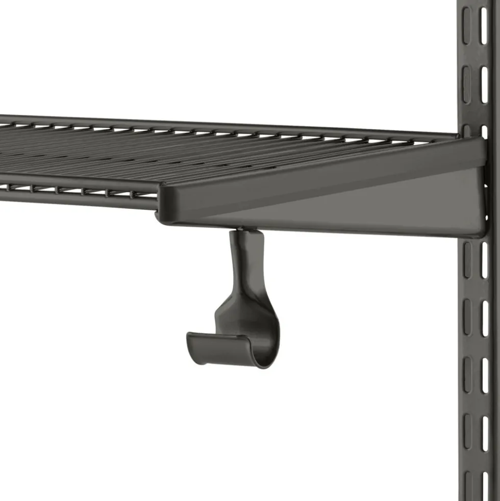Support barre de penderie - tube de 25 mm - système suspendu - graphite ELFA