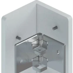Support d'angle mural pour poteau de garde-corps 40x40 mm - inox 304 Design Production