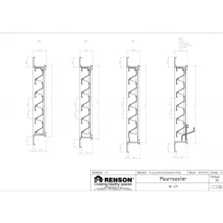 Support de lame 1 pour assemblage de grille 411 RENSON