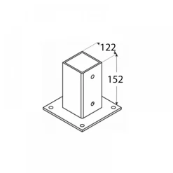 Support de pergola (x1) - 120x120mm MADERLAND