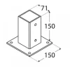 Support de Plaque (x1) - 70x70mm MADERLAND