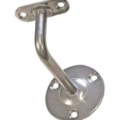 Support de rampe coudé sur platine ronde à visser - inox MASSARD