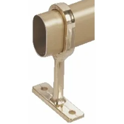 Support de tube de penderie ovale 30x15 mm - aluminium - hauteur 75 mm DUVAL