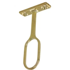 Support de tube de penderie ovale 30x15 mm - aluminium - hauteur 75 mm DUVAL