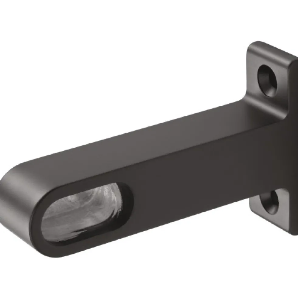Support d'extrémité - sous tablette - pour tube penderie - noir - 1190 HERMETA