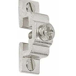 Support en aluminium satiné pour tringles de vitrage Boulet