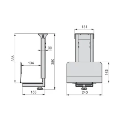 Support pour unité centrale CPU - acier finition aluminium peint EMUCA