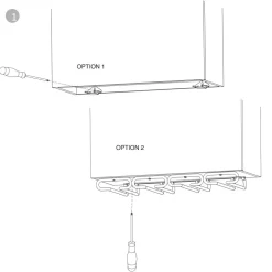 Support pour verres à pied - 4 barres - profondeur 280 mm EMUCA