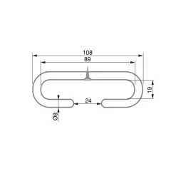 Support pour verres à pied - 4 barres - profondeur 280 mm EMUCA
