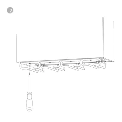 Support pour verres à pied - 4 barres - profondeur 280 mm EMUCA