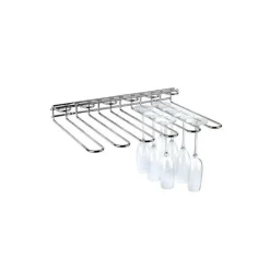 Support pour verres à vin à 5 lignes - Supra - acier chromé EMUCA