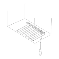 Support pour verres à vin à 5 lignes - Supra - acier chromé EMUCA