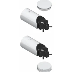 Supports droits et bouchons inox pour poignées de porte Diva inox LA CROISÉE DS